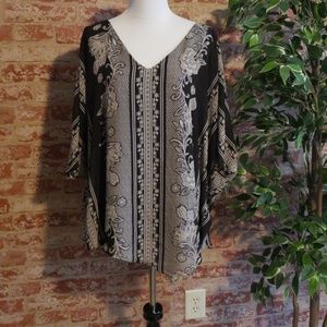 Blouse with Poncho Like Arms